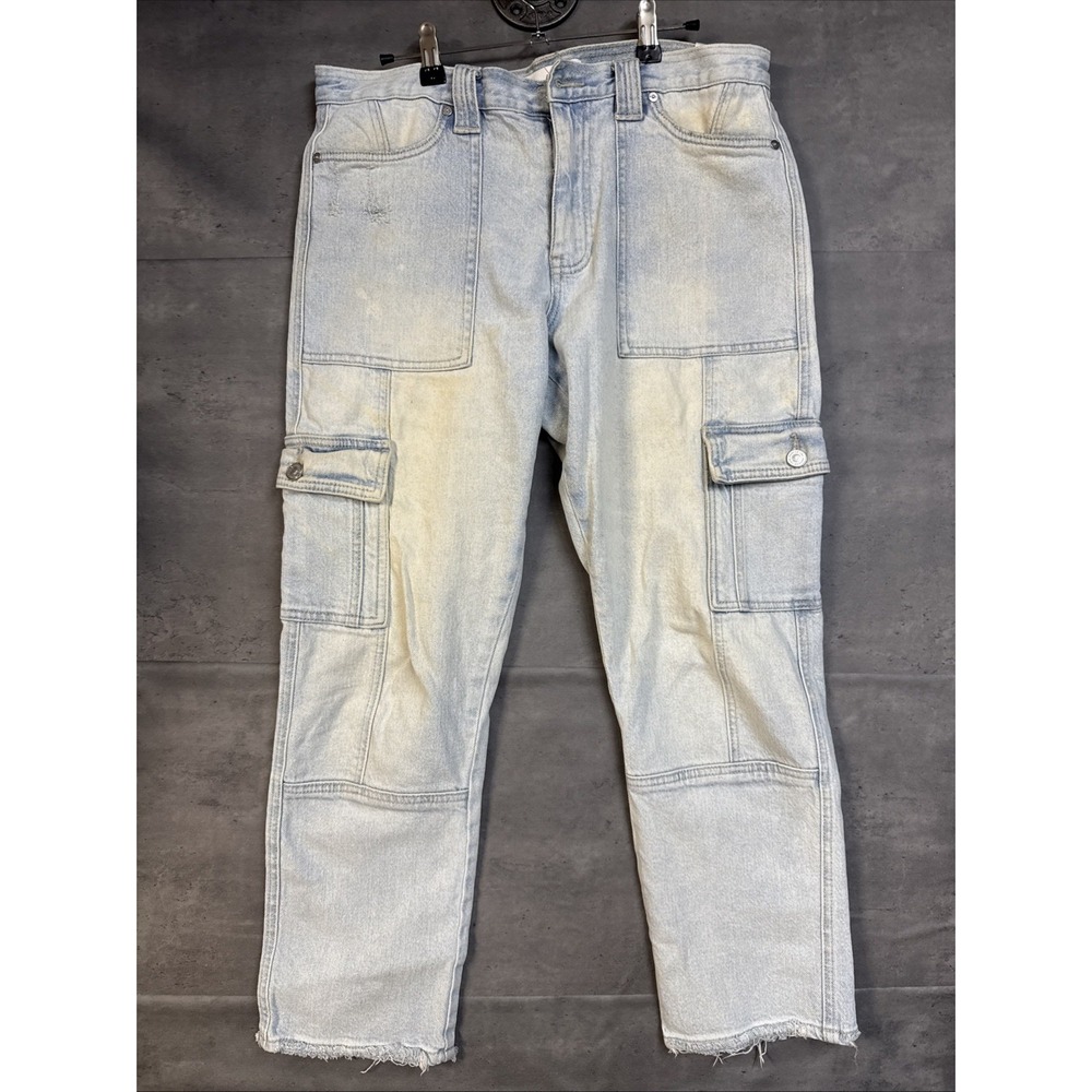 Women's Kancan Jeans Sz 11/29 Light Wash Cargo